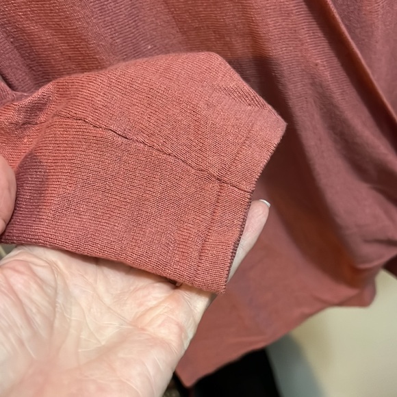 Beautiful rose/dark mauve colored wrap waist sweater by Ann Taylor - Picture 3 of 4